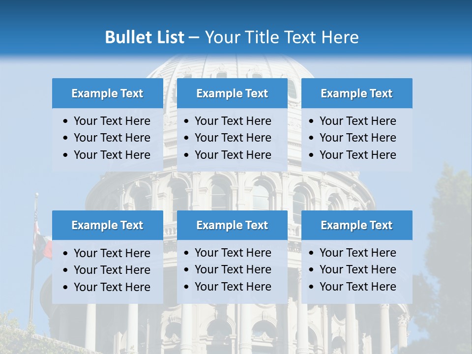 A White Building With A Blue Sky In The Background PowerPoint Template