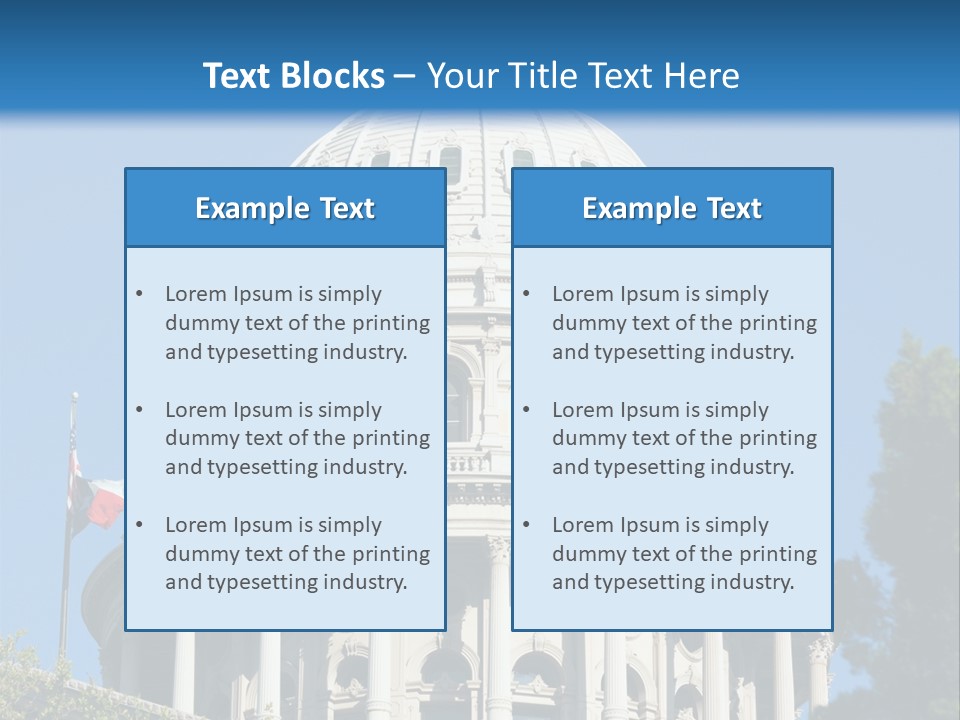 A White Building With A Blue Sky In The Background PowerPoint Template