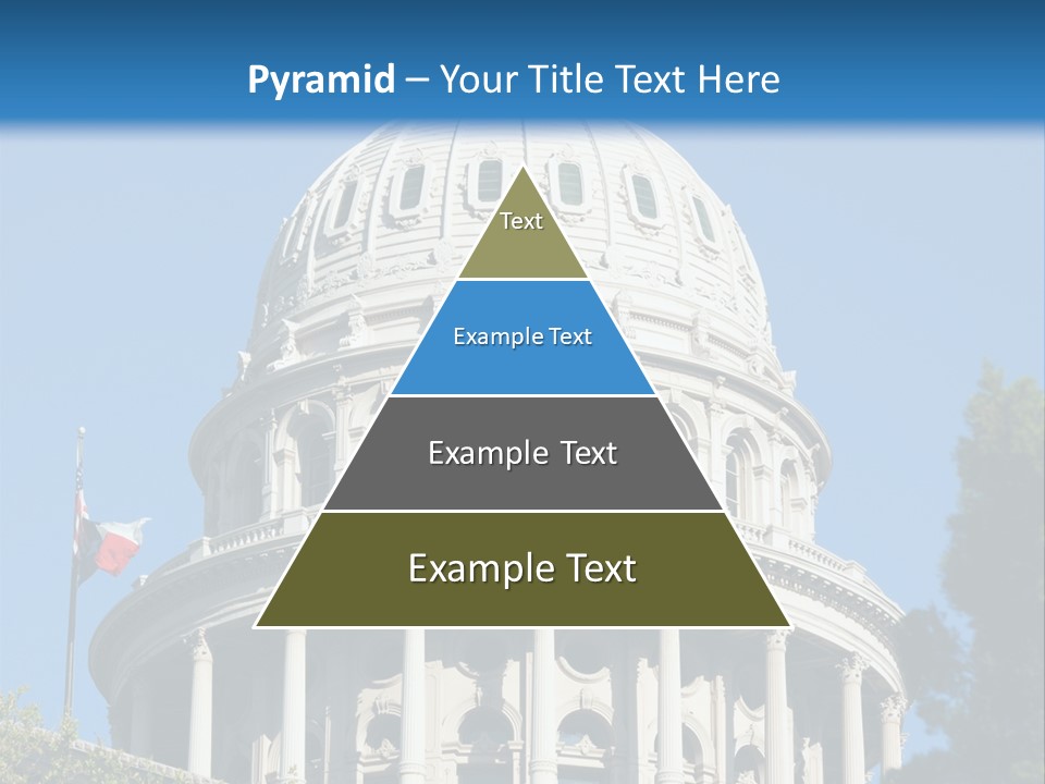 A White Building With A Blue Sky In The Background PowerPoint Template