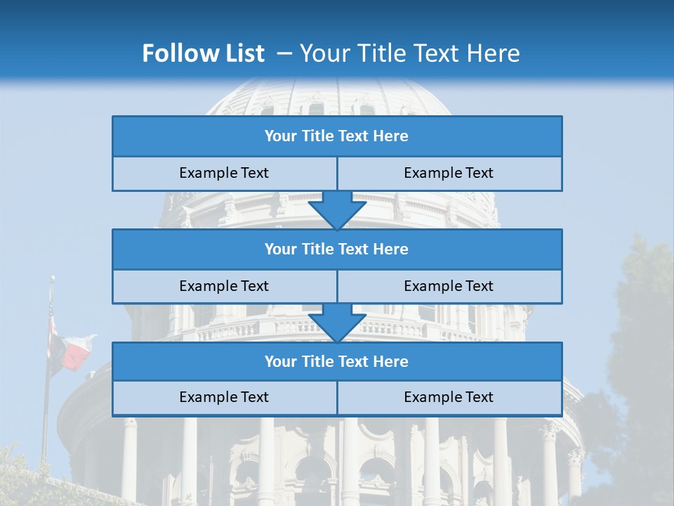 A White Building With A Blue Sky In The Background PowerPoint Template