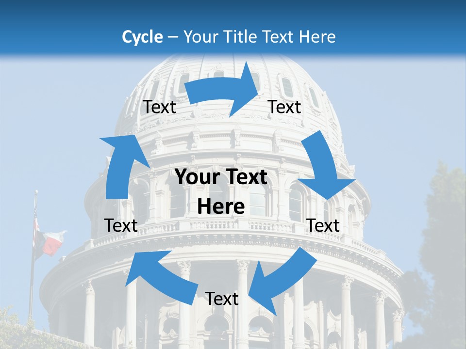 A White Building With A Blue Sky In The Background PowerPoint Template