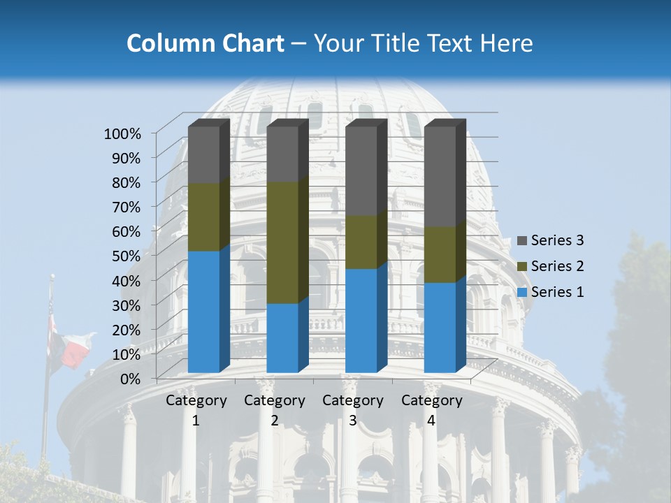 A White Building With A Blue Sky In The Background PowerPoint Template