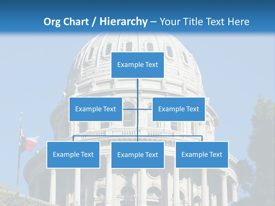 A White Building With A Blue Sky In The Background PowerPoint Template