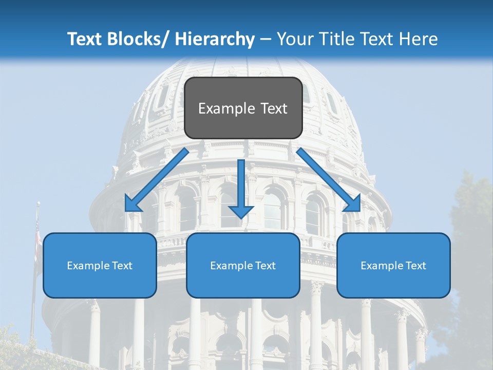 A White Building With A Blue Sky In The Background PowerPoint Template