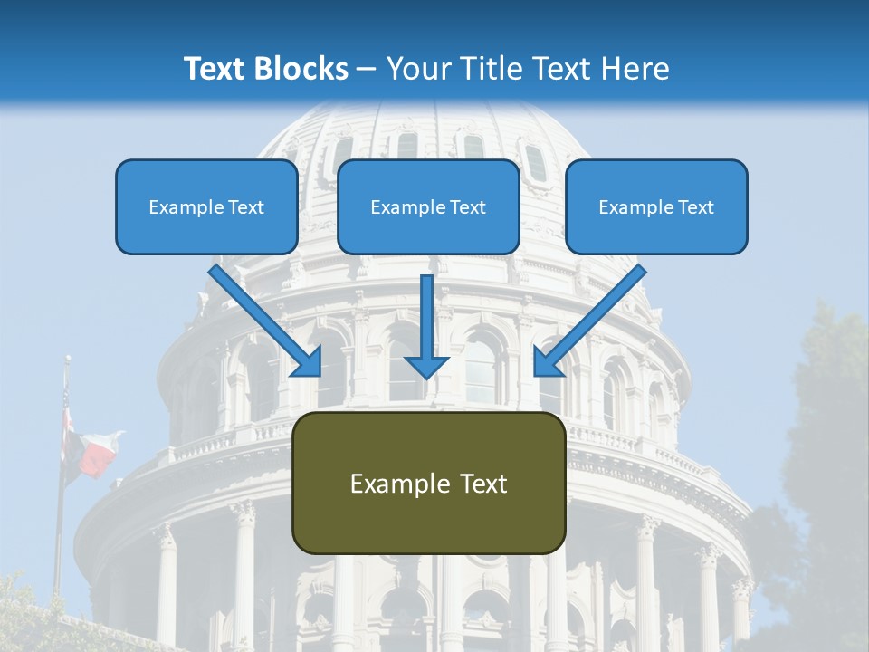 A White Building With A Blue Sky In The Background PowerPoint Template