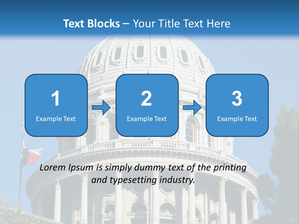 A White Building With A Blue Sky In The Background PowerPoint Template