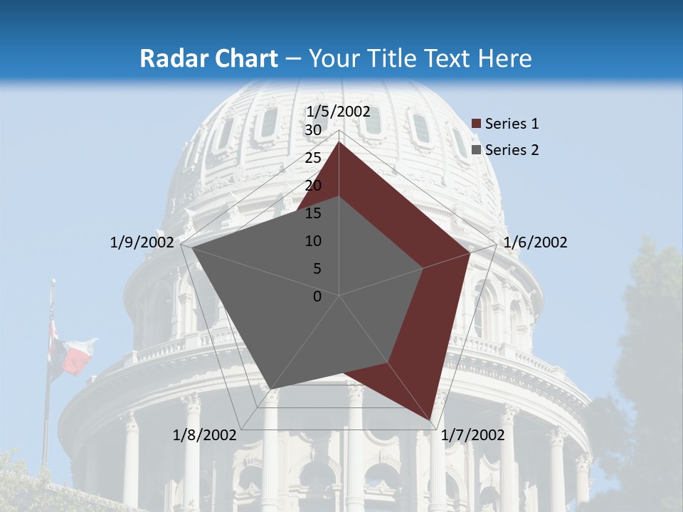 A White Building With A Blue Sky In The Background PowerPoint Template