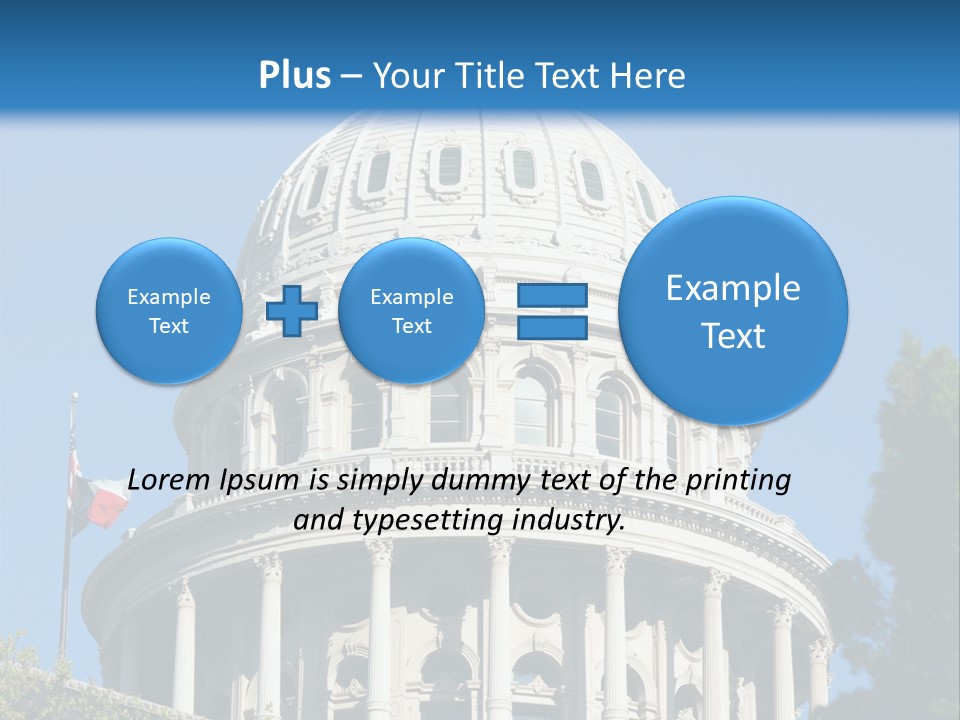 A White Building With A Blue Sky In The Background PowerPoint Template