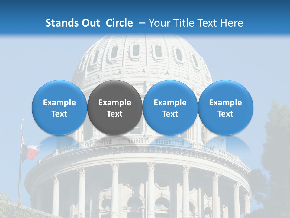 A White Building With A Blue Sky In The Background PowerPoint Template