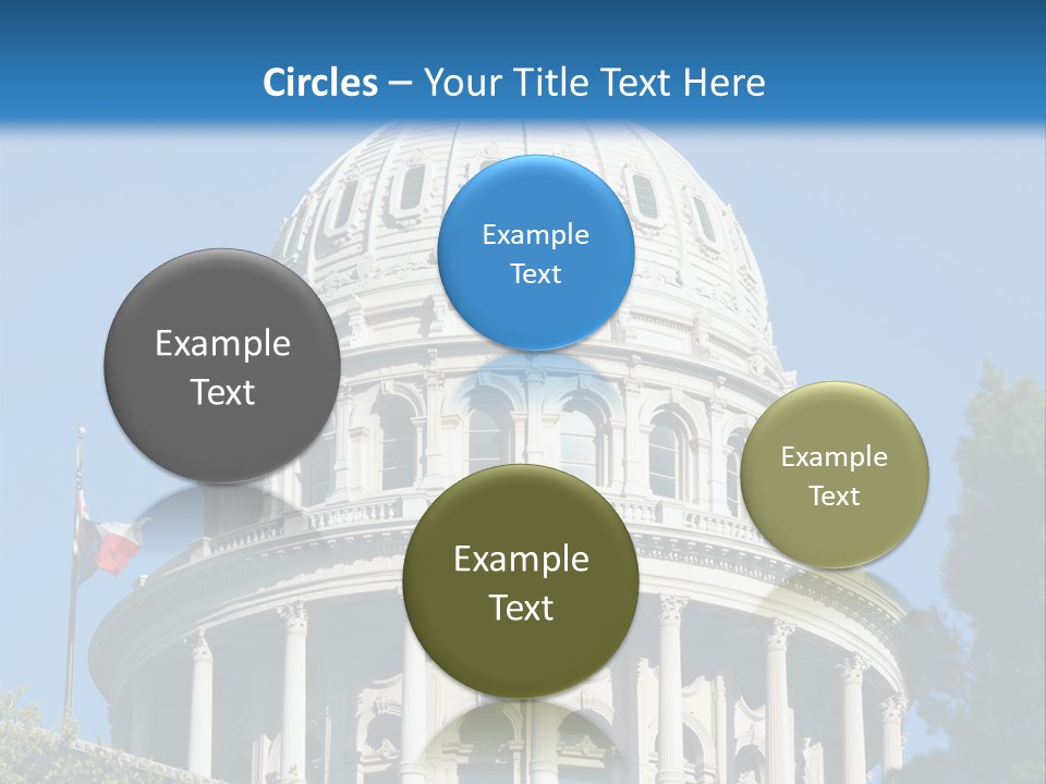 A White Building With A Blue Sky In The Background PowerPoint Template