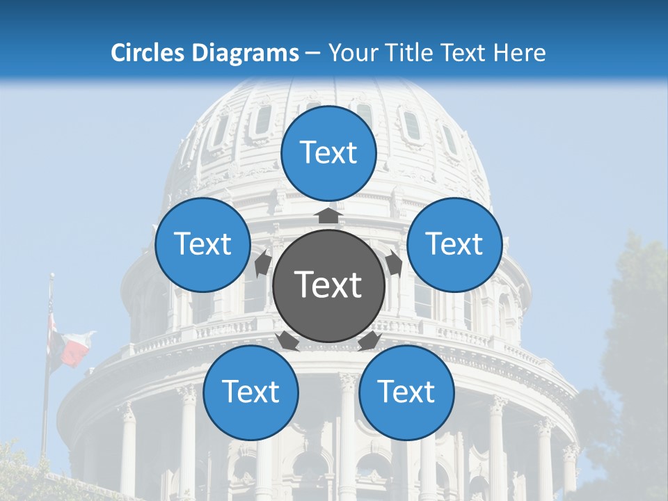 A White Building With A Blue Sky In The Background PowerPoint Template