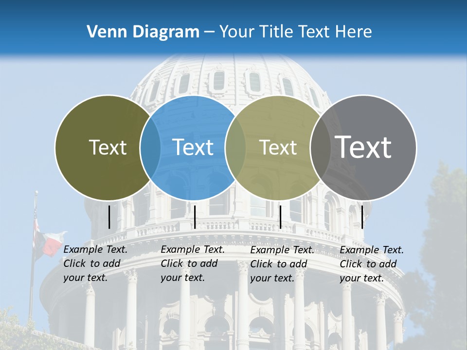 A White Building With A Blue Sky In The Background PowerPoint Template