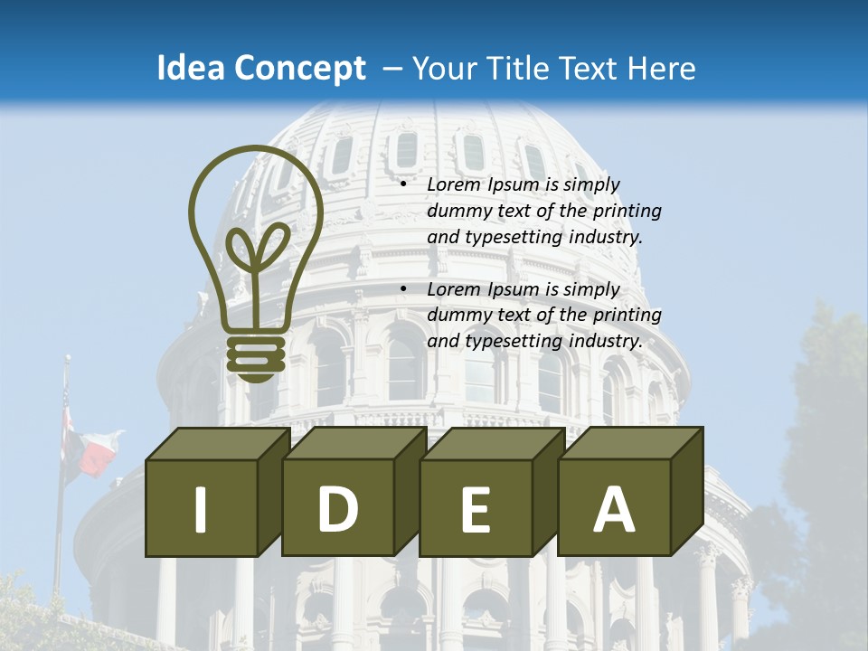 A White Building With A Blue Sky In The Background PowerPoint Template