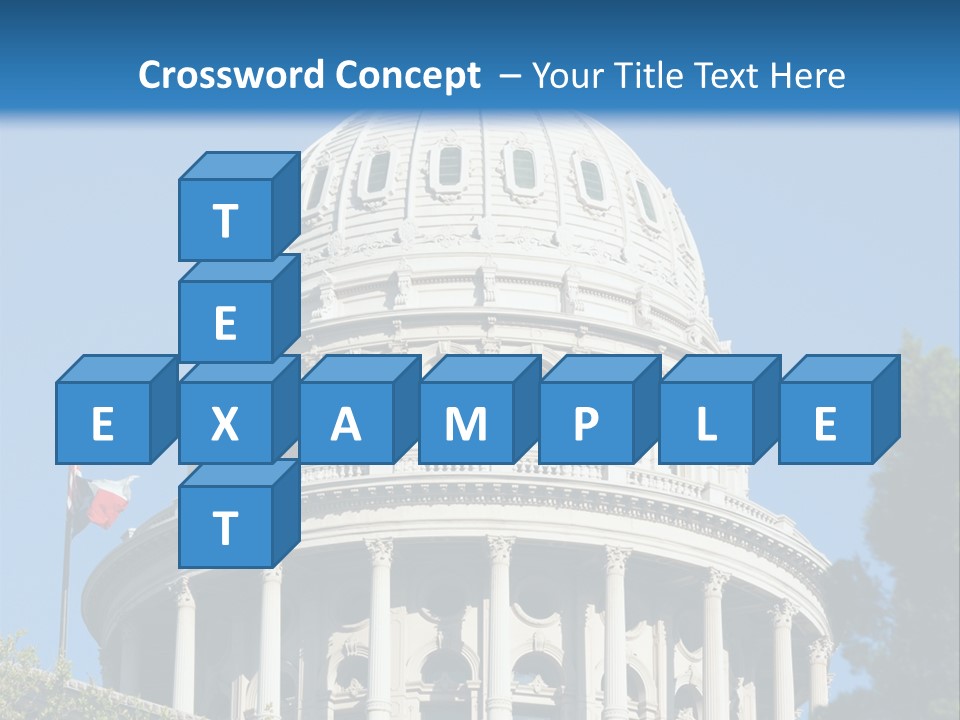 A White Building With A Blue Sky In The Background PowerPoint Template