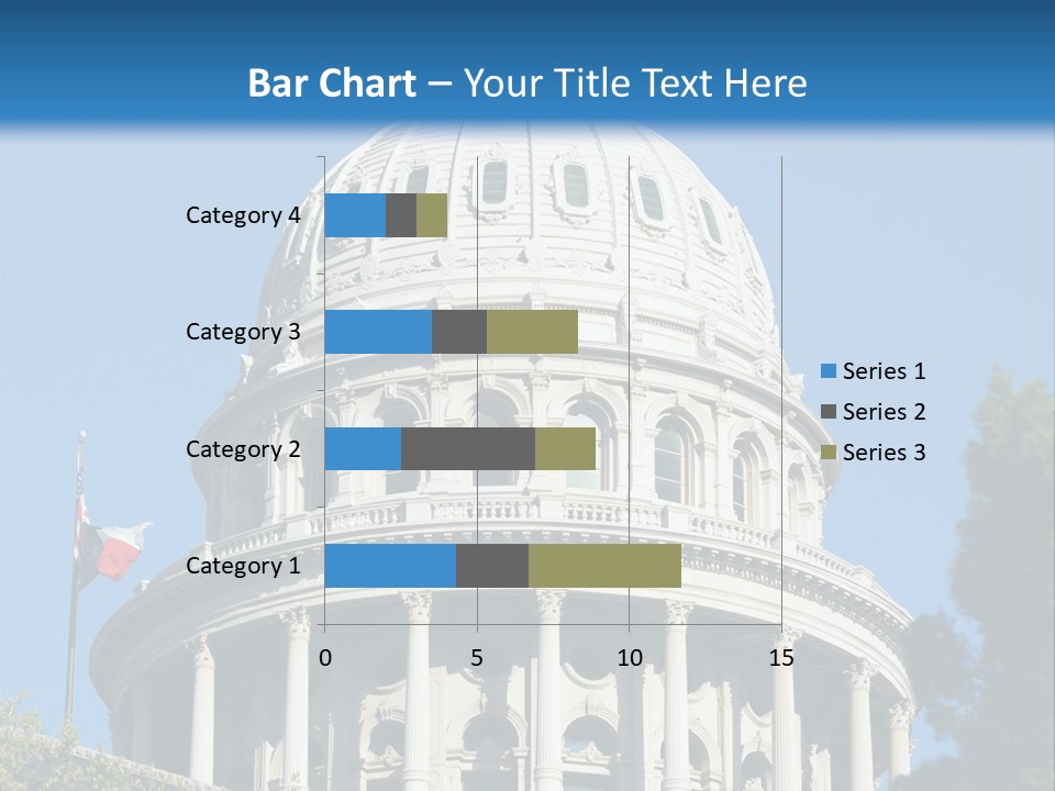 A White Building With A Blue Sky In The Background PowerPoint Template