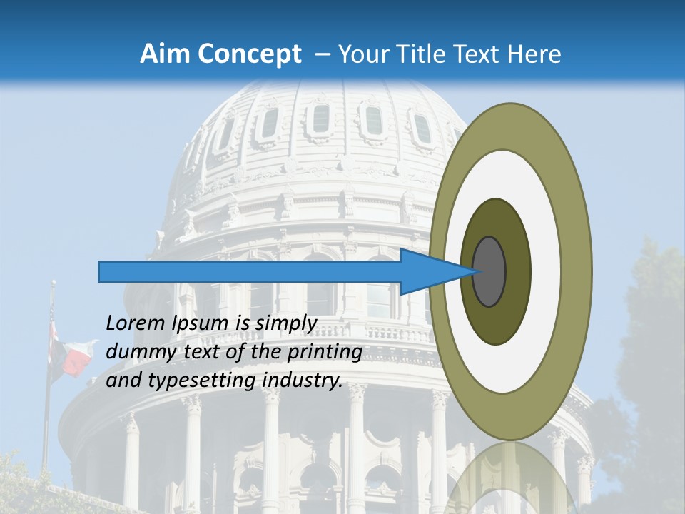 A White Building With A Blue Sky In The Background PowerPoint Template