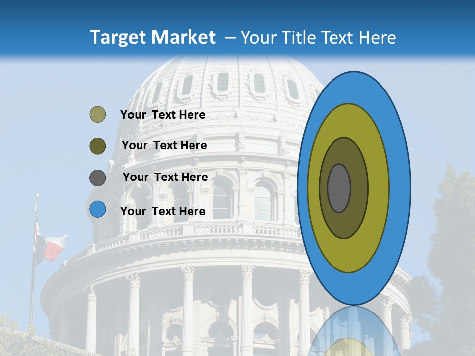 A White Building With A Blue Sky In The Background PowerPoint Template