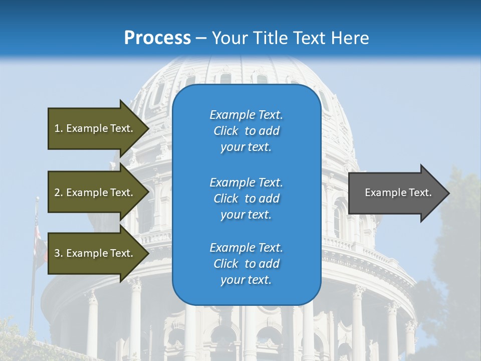 A White Building With A Blue Sky In The Background PowerPoint Template