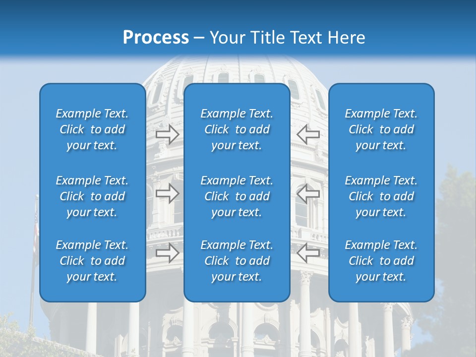 A White Building With A Blue Sky In The Background PowerPoint Template