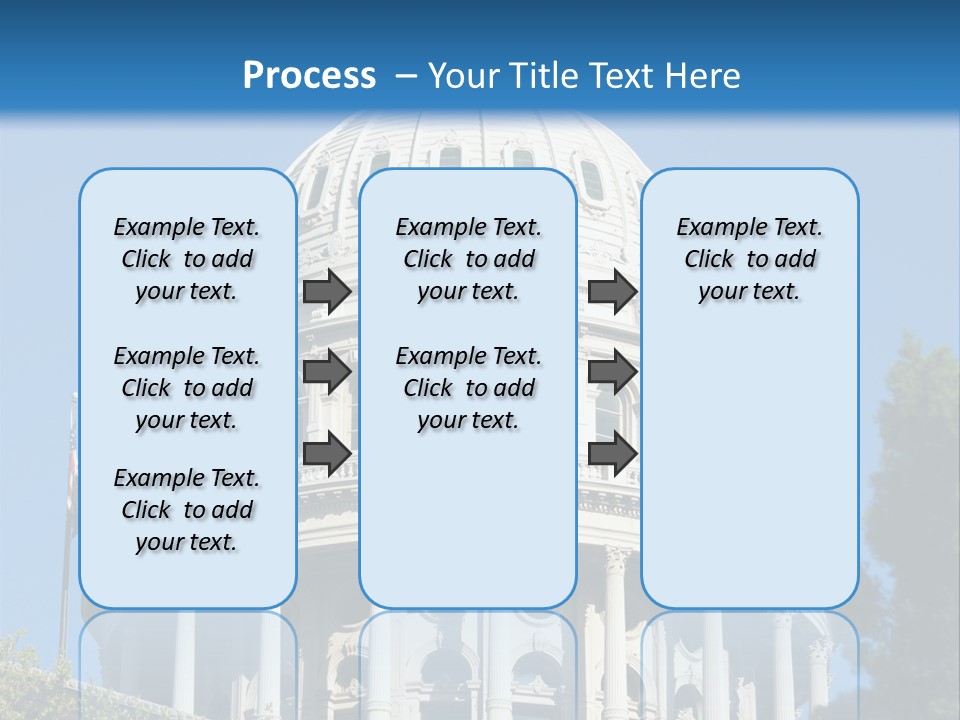 A White Building With A Blue Sky In The Background PowerPoint Template