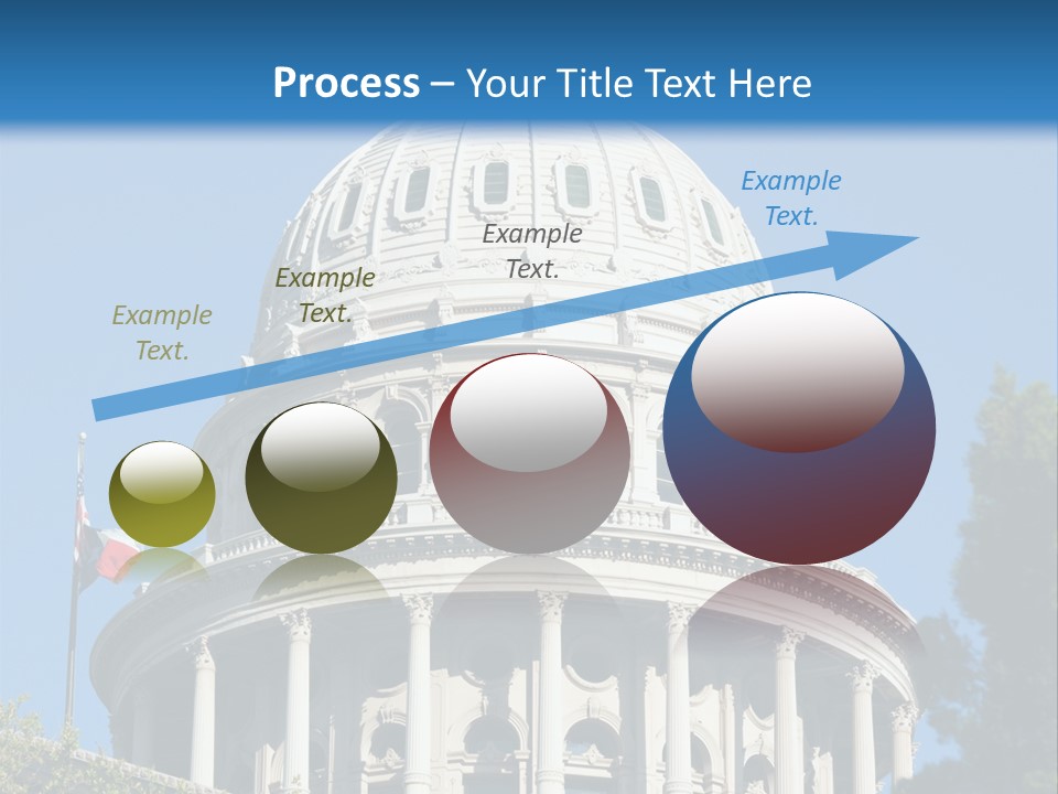 A White Building With A Blue Sky In The Background PowerPoint Template