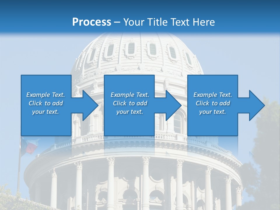 A White Building With A Blue Sky In The Background PowerPoint Template