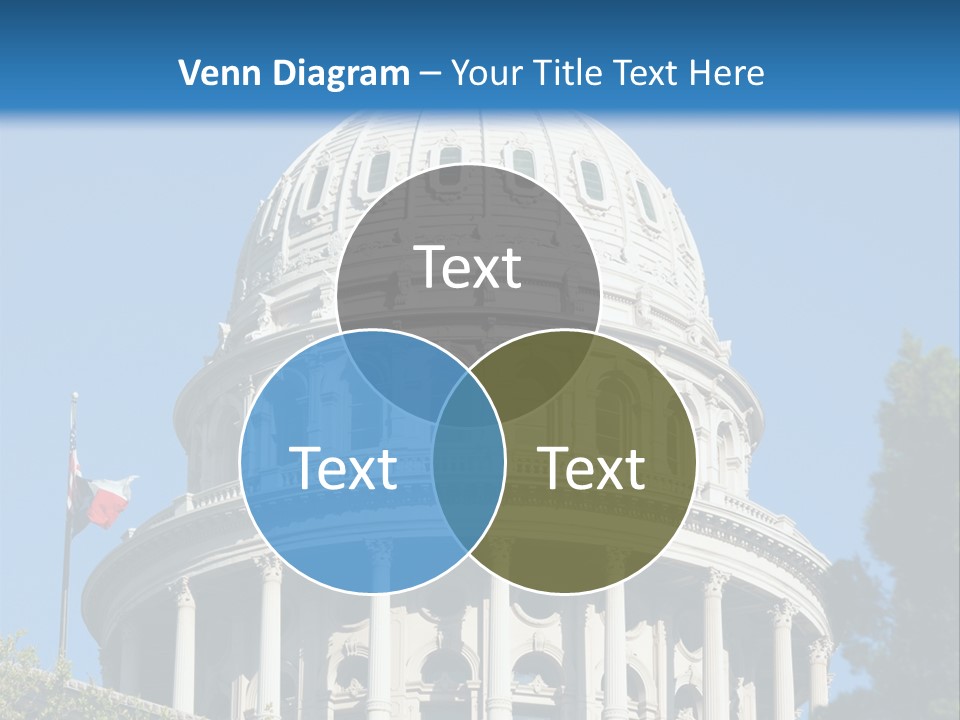 A White Building With A Blue Sky In The Background PowerPoint Template