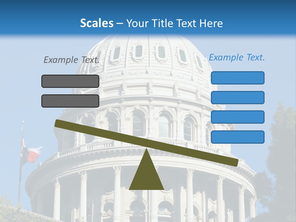 A White Building With A Blue Sky In The Background PowerPoint Template