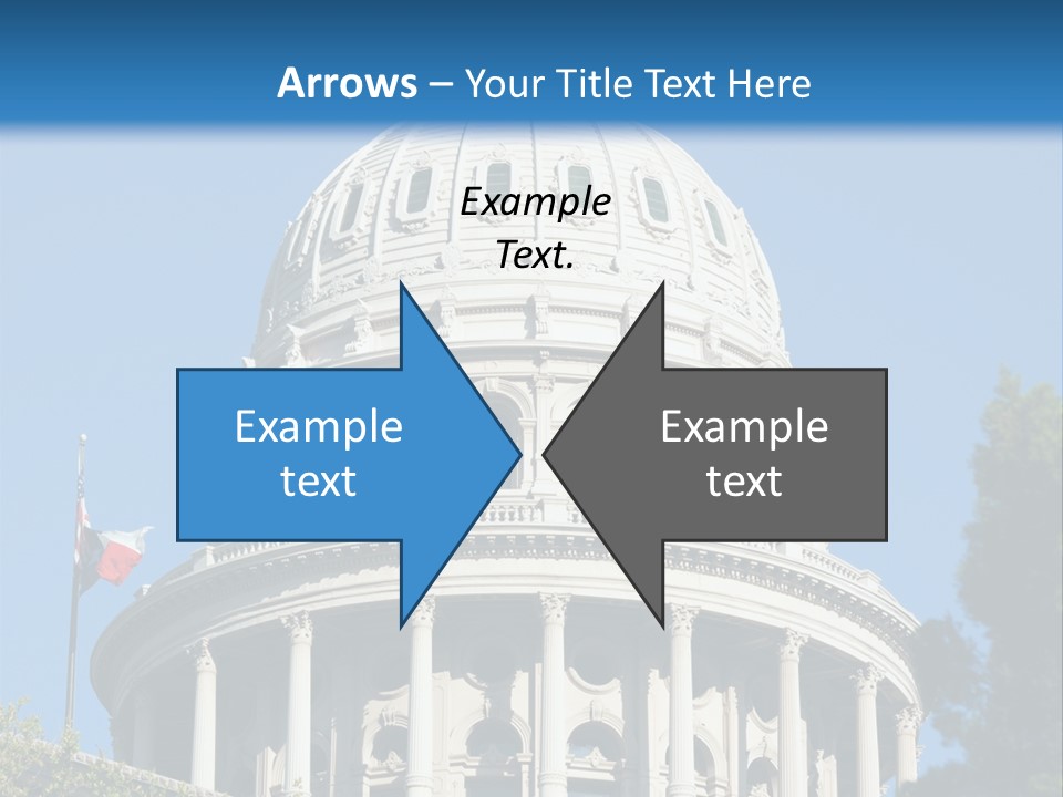 A White Building With A Blue Sky In The Background PowerPoint Template