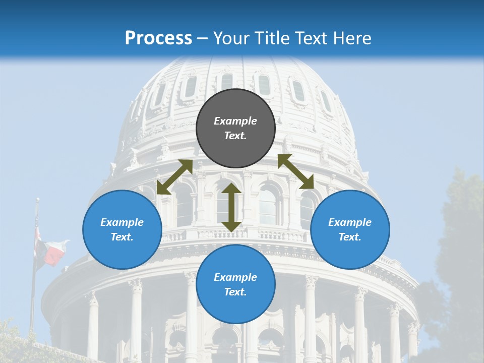 A White Building With A Blue Sky In The Background PowerPoint Template