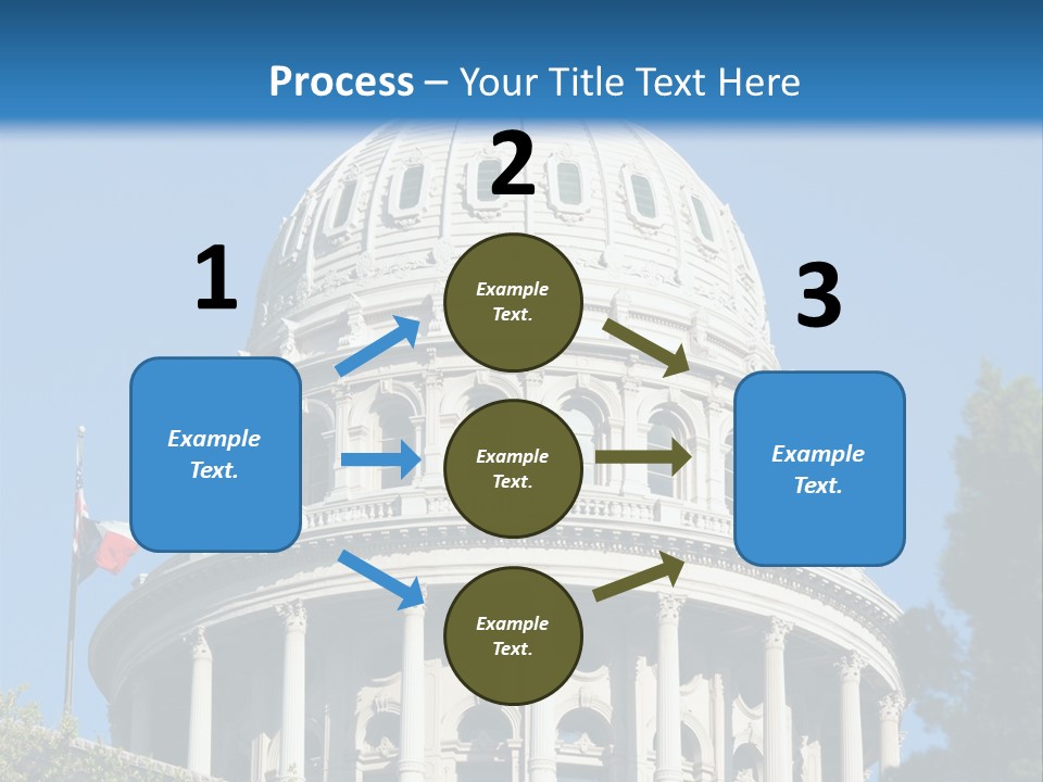 A White Building With A Blue Sky In The Background PowerPoint Template