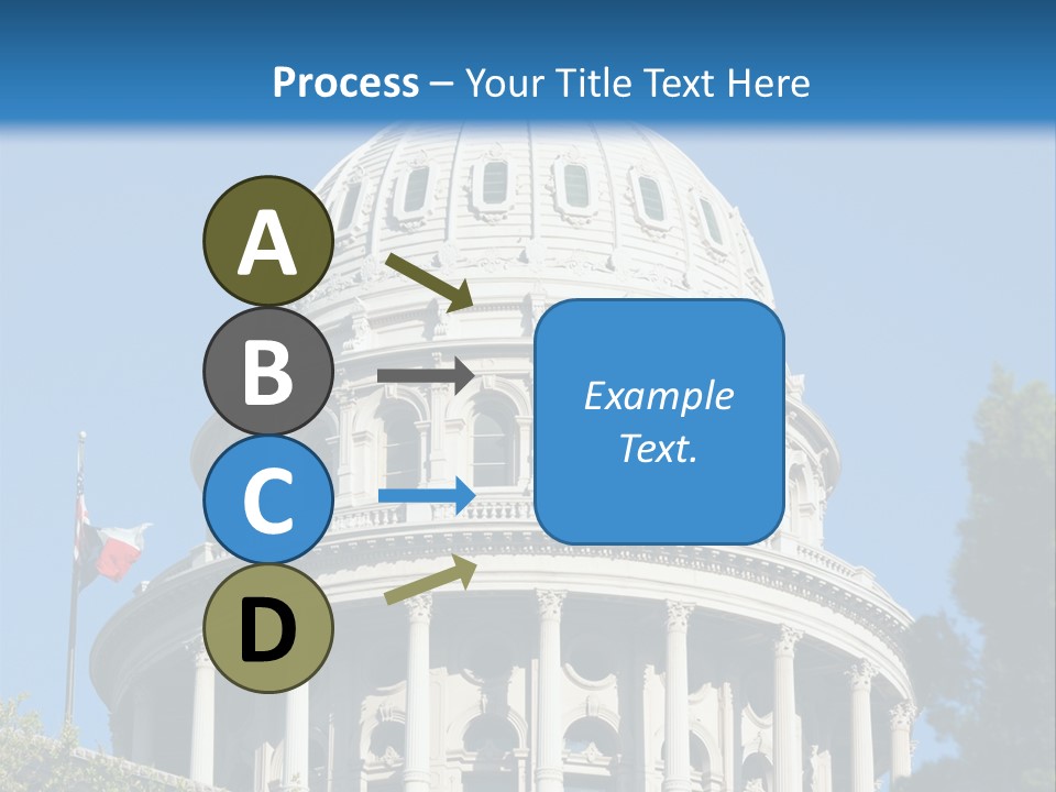 A White Building With A Blue Sky In The Background PowerPoint Template