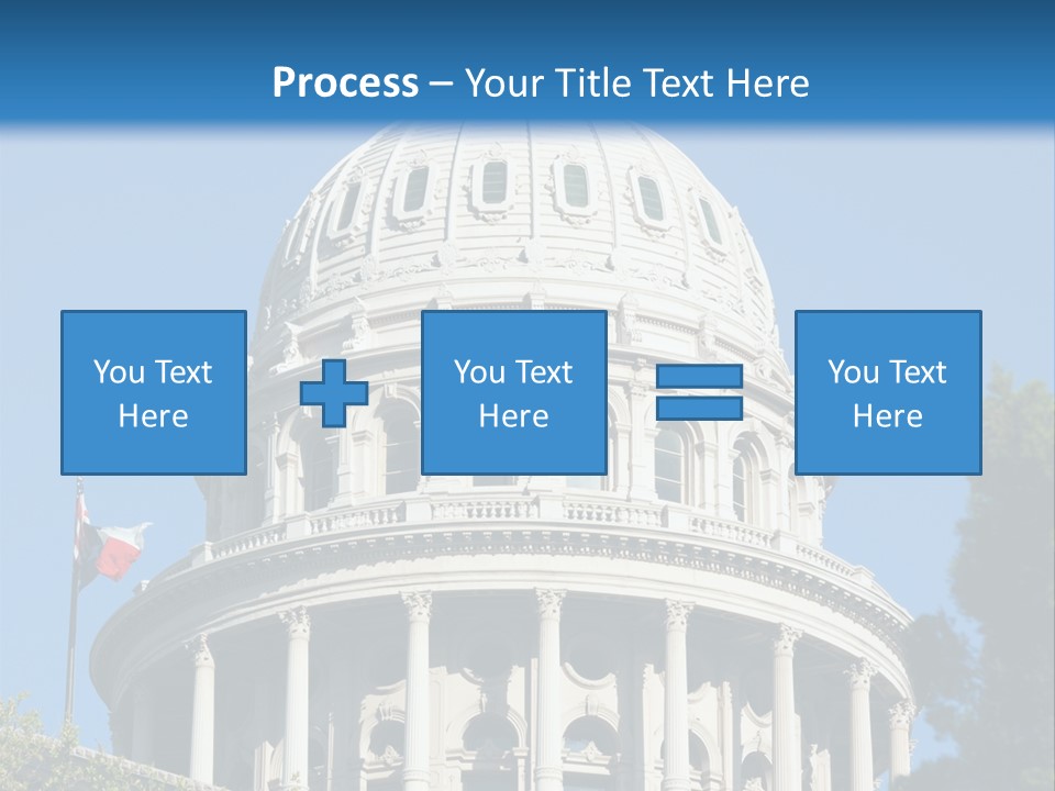 A White Building With A Blue Sky In The Background PowerPoint Template