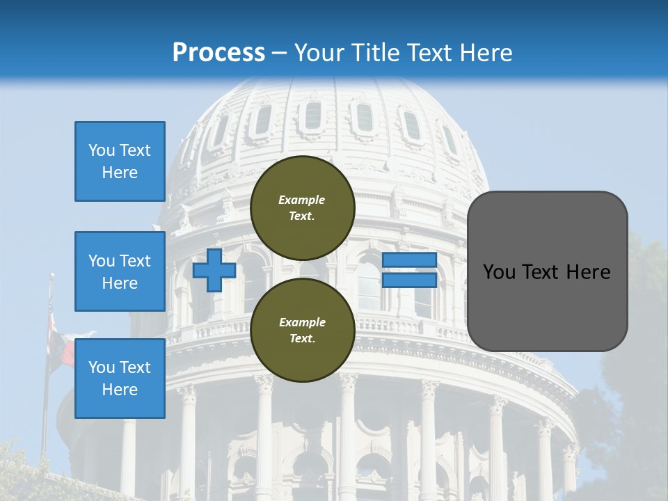 A White Building With A Blue Sky In The Background PowerPoint Template