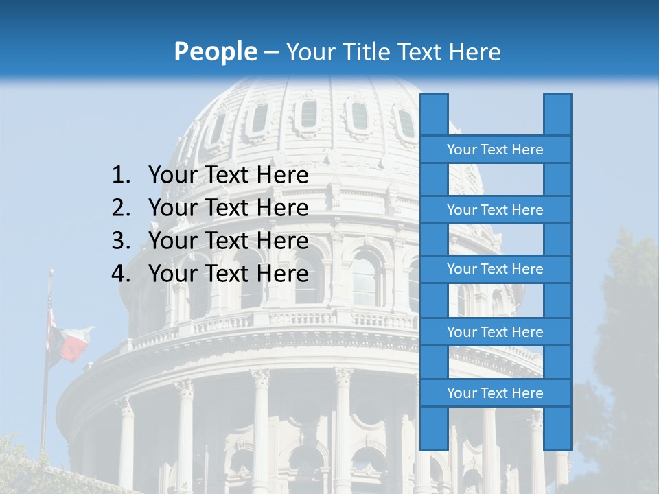 A White Building With A Blue Sky In The Background PowerPoint Template