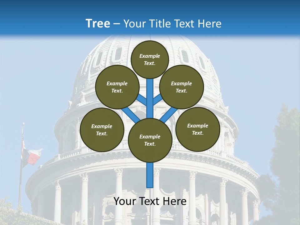 A White Building With A Blue Sky In The Background PowerPoint Template