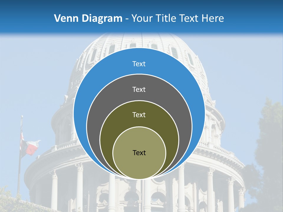 A White Building With A Blue Sky In The Background PowerPoint Template