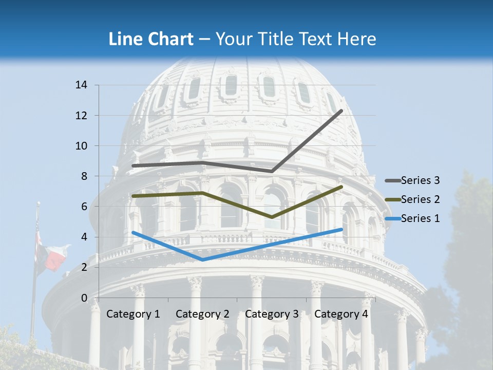 A White Building With A Blue Sky In The Background PowerPoint Template