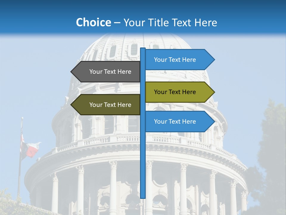 A White Building With A Blue Sky In The Background PowerPoint Template