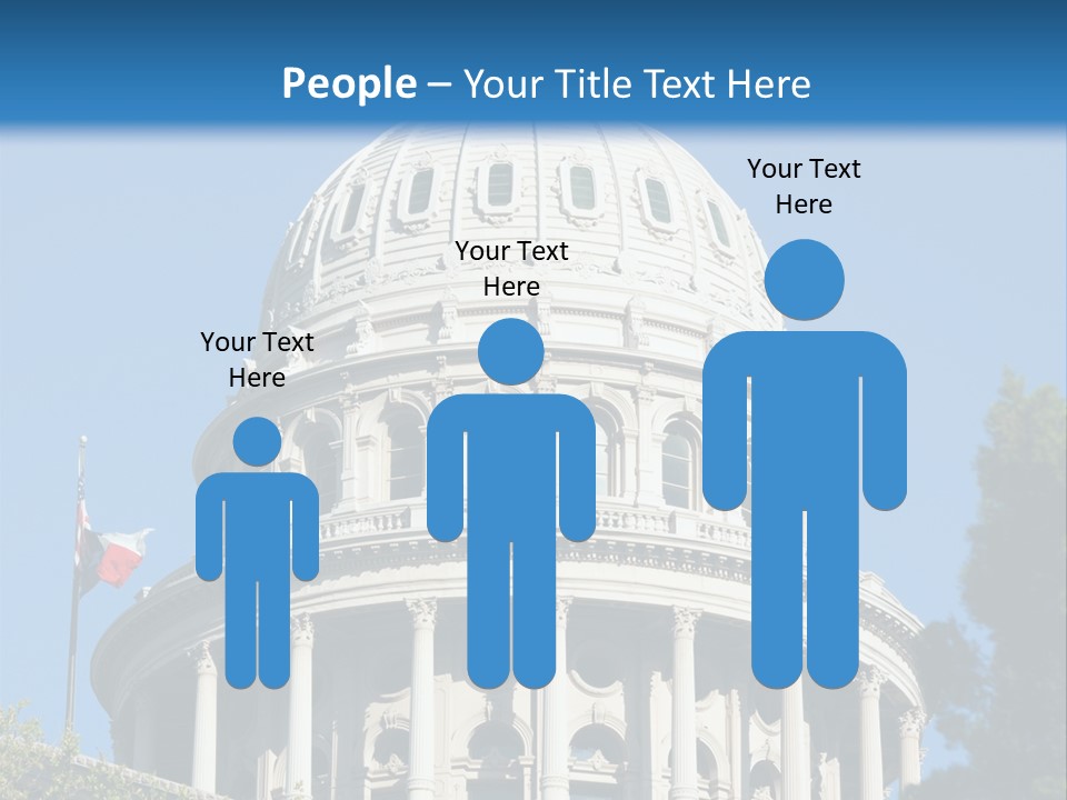 A White Building With A Blue Sky In The Background PowerPoint Template