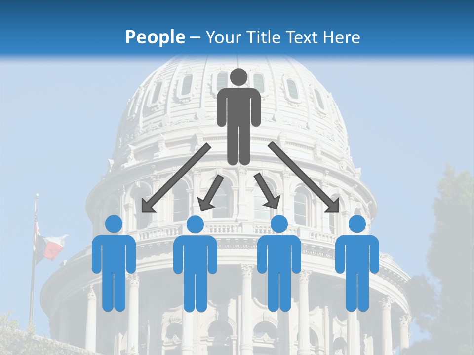 A White Building With A Blue Sky In The Background PowerPoint Template