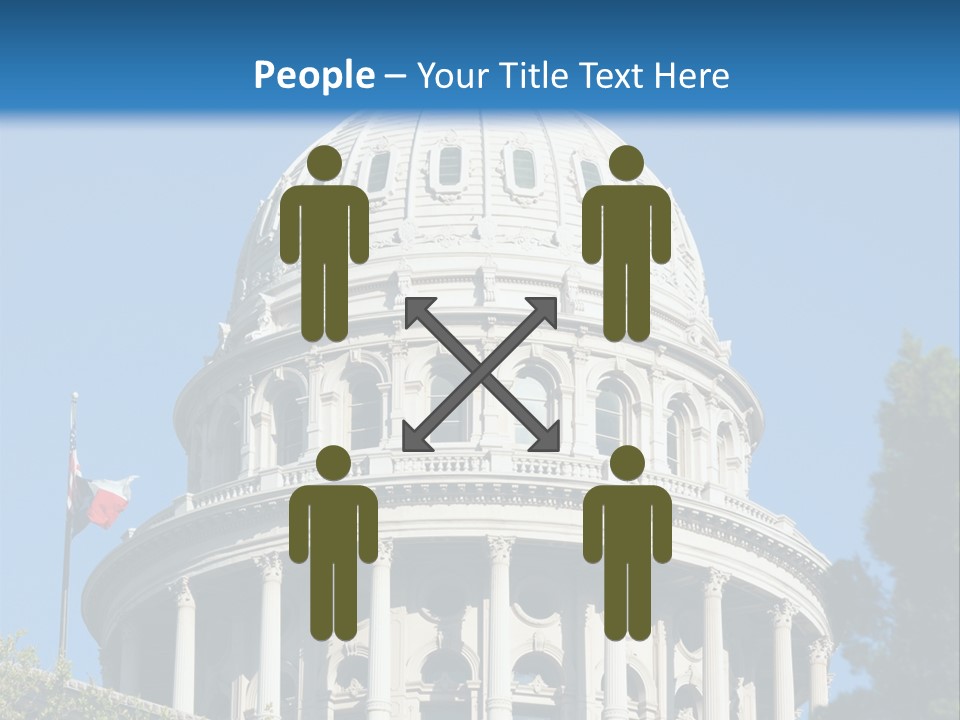 A White Building With A Blue Sky In The Background PowerPoint Template