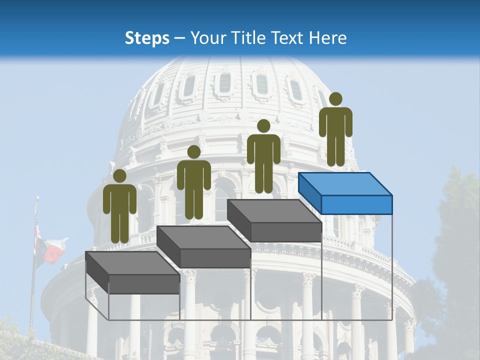 A White Building With A Blue Sky In The Background PowerPoint Template