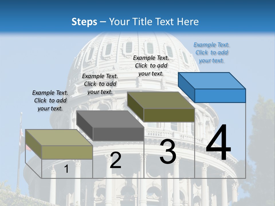 A White Building With A Blue Sky In The Background PowerPoint Template