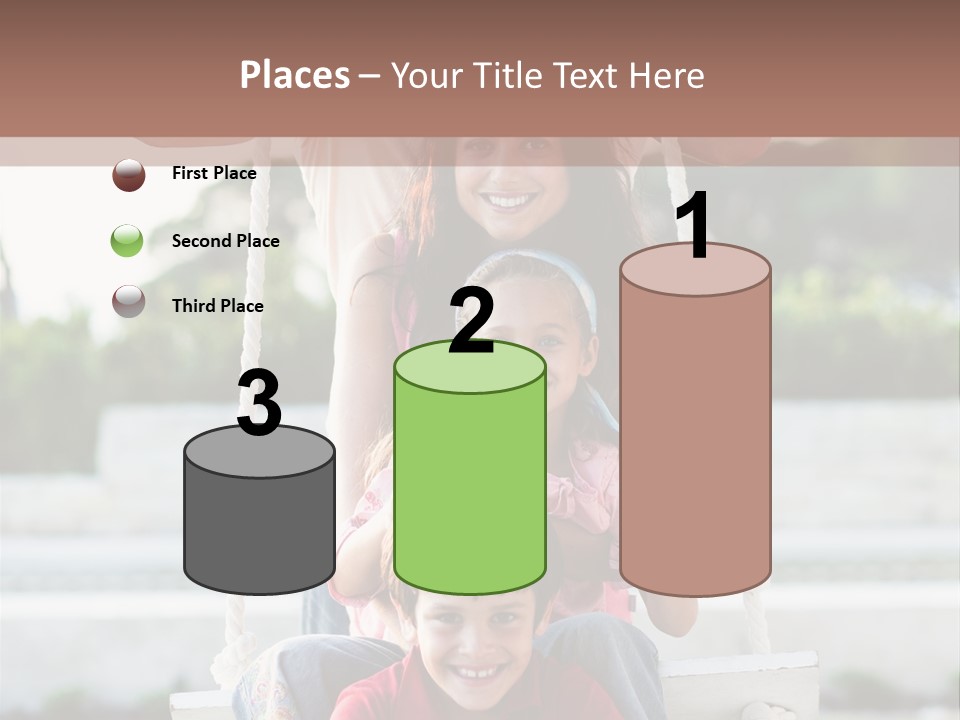 Swing Laughing Female PowerPoint Template