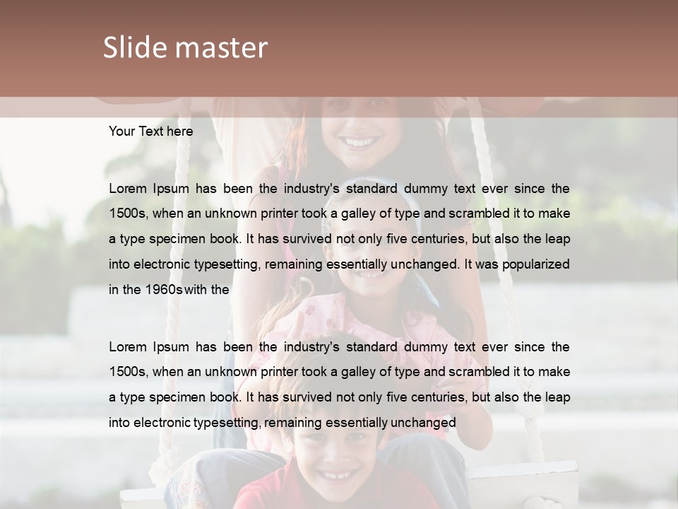 Swing Laughing Female PowerPoint Template