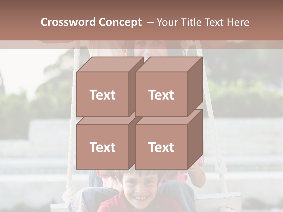 Swing Laughing Female PowerPoint Template