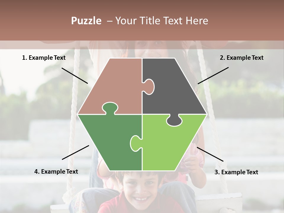 Swing Laughing Female PowerPoint Template