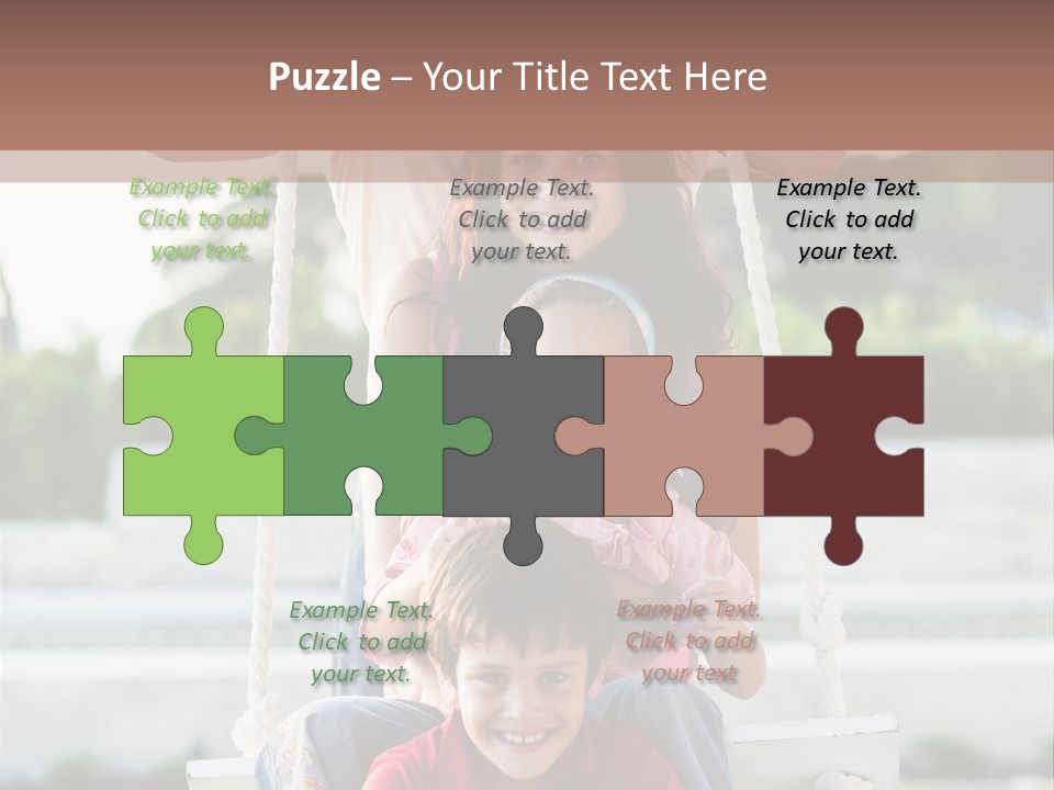 Swing Laughing Female PowerPoint Template