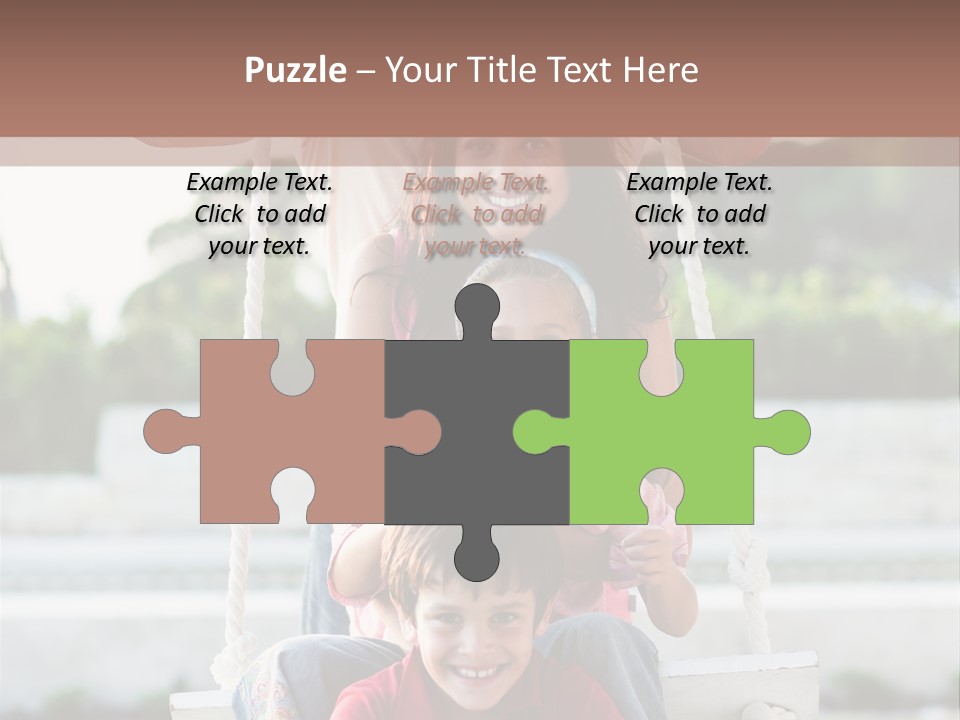 Swing Laughing Female PowerPoint Template